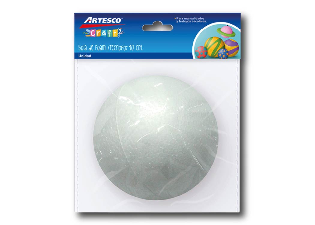 BOLA DE FOMI TECNOPOR 10CM X UND